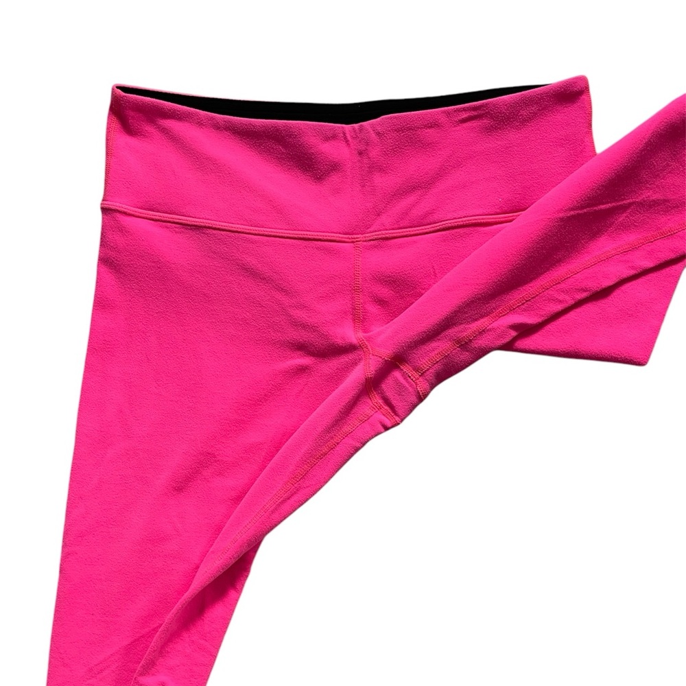 Lululemon Wunder Under Crop reversible legging Paris Pink Barbie hot Pink 8 - Picture 7 of 14